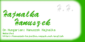 hajnalka hanuszek business card